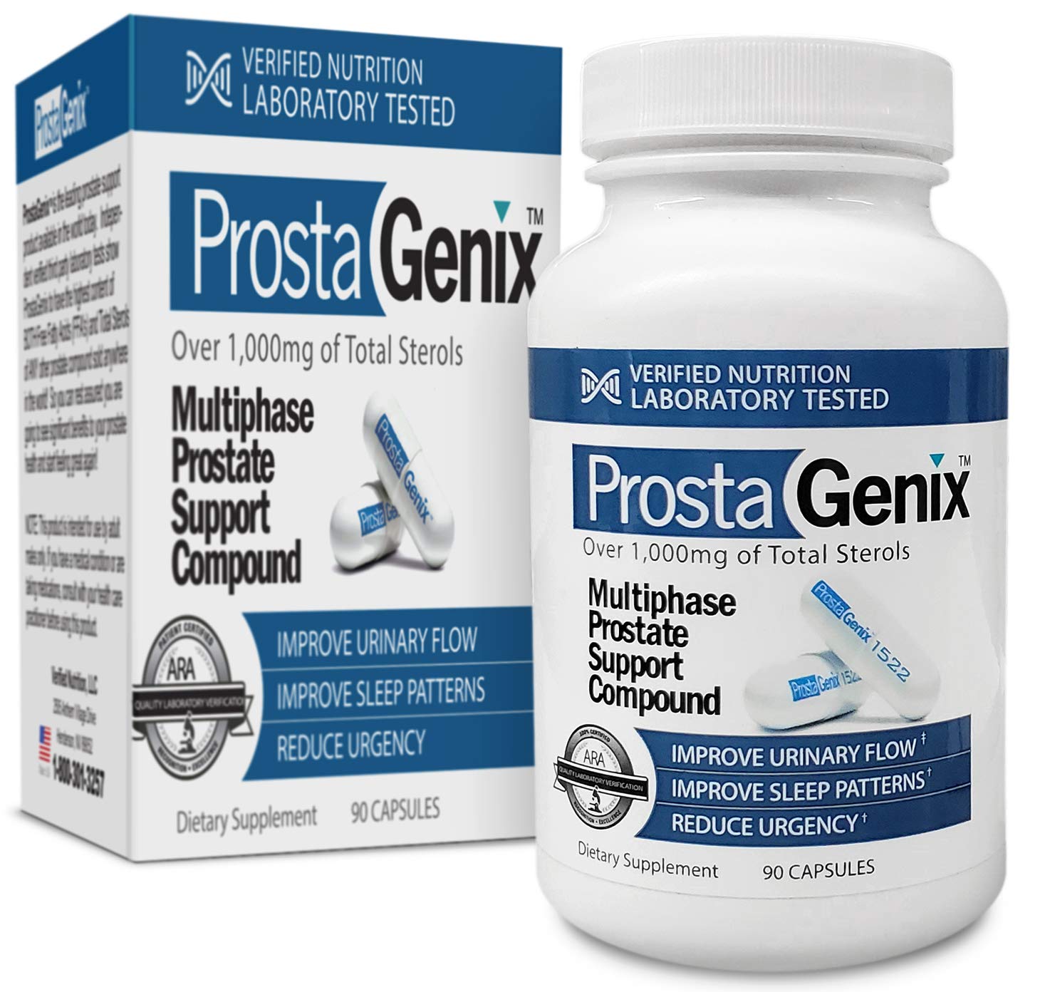 ProstaGenix Multiphasic Prostate Supplement bottle shown for daily wellness use.