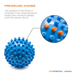 ProStretch Footy in-use under the arch of the foot for precise trigger point relief