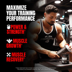 PROSUPPS Creatine Monohydrate powder mixing with water for pre-workout use.