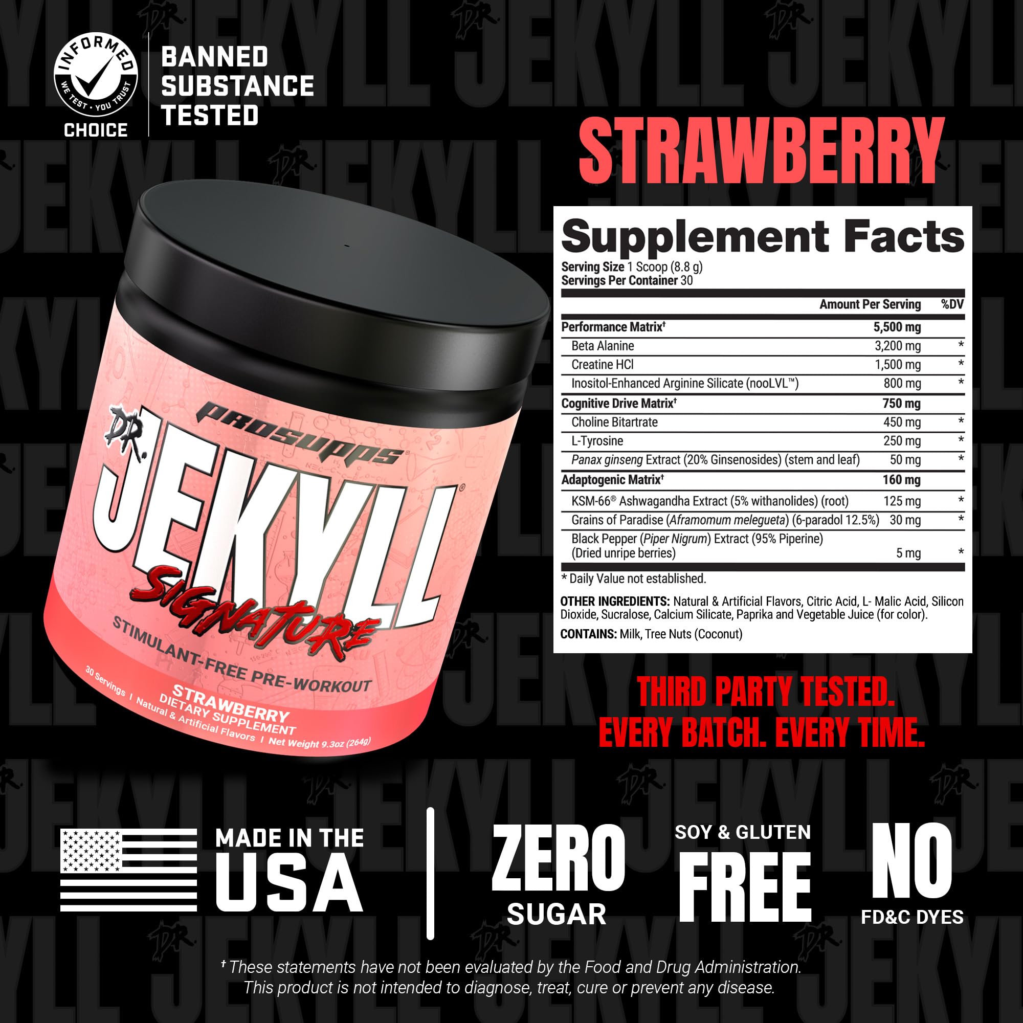 PROSUPPS Dr. Jekyll Signature prepared drink with strawberry flavor