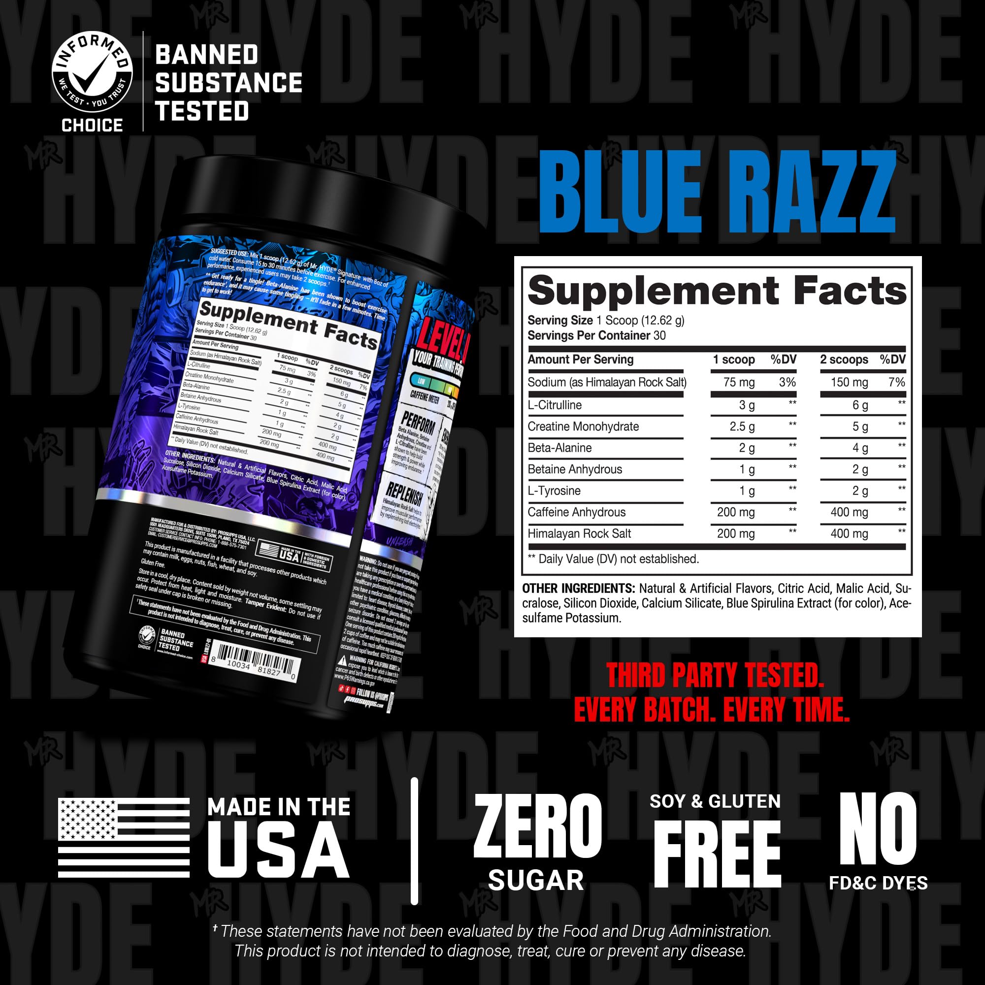 PROSUPPS Hyde V2 pre workout emphasizing pump and mental focus during workouts.