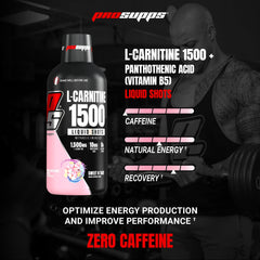PROSUPPS L-Carnitine Liquid 1500 label close-up highlighting sugar-free formulation