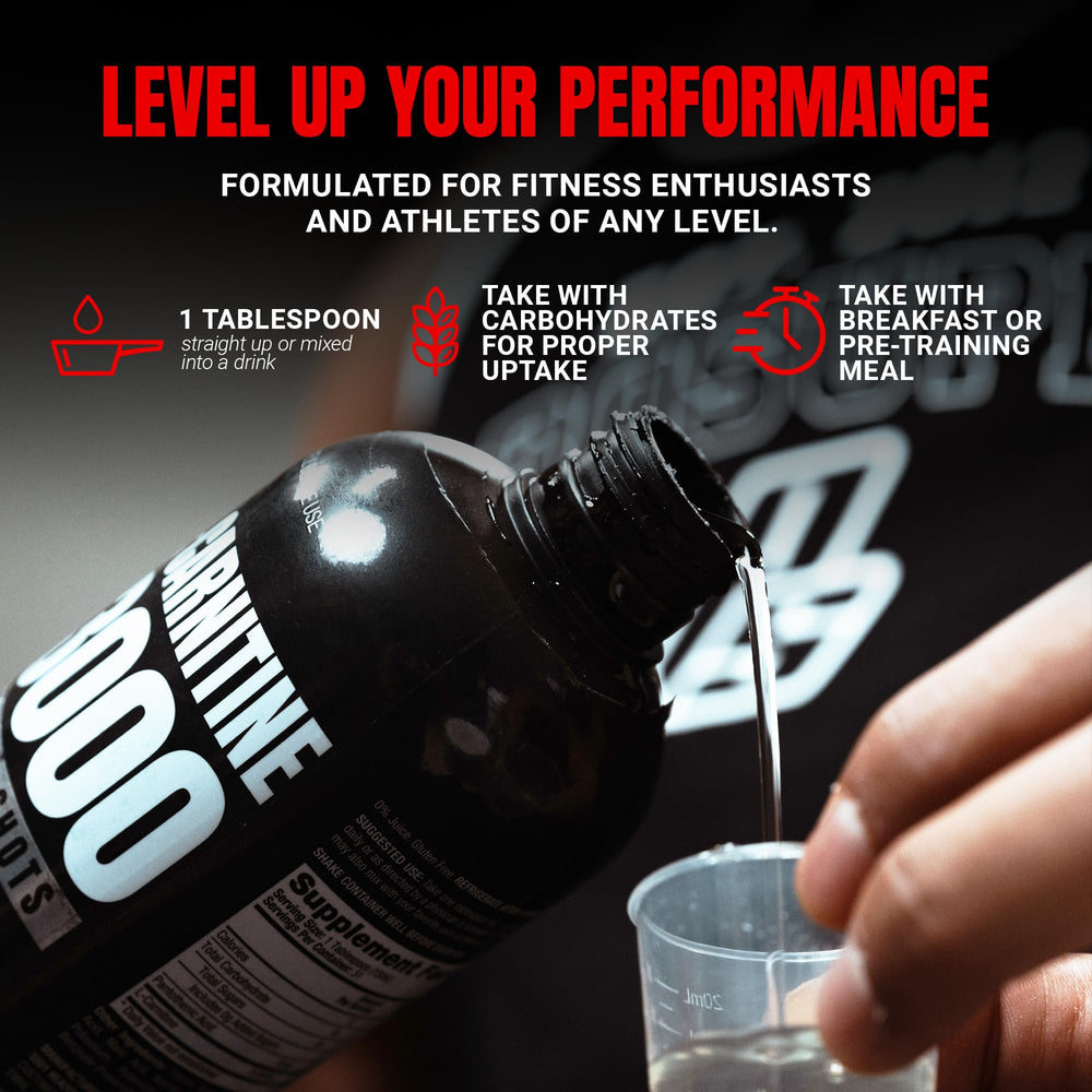 Glass with PROSUPPS L-Carnitine Liquid 3000 and ice emphasizes daily energy use.