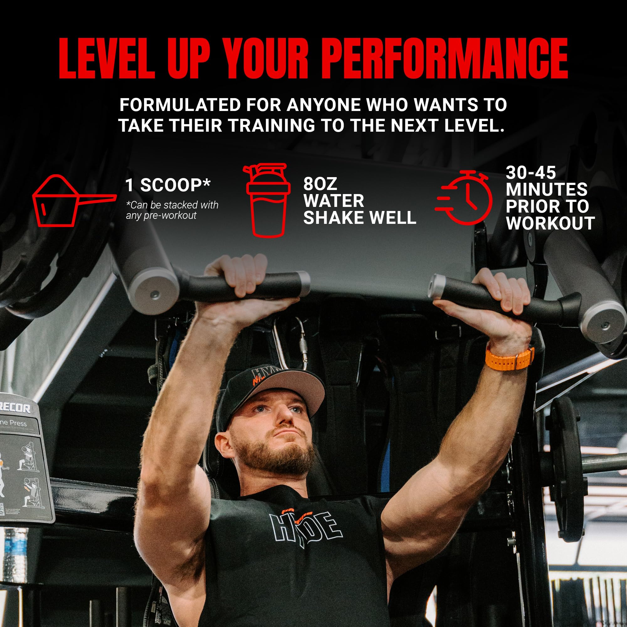 Front view of PROSUPPS Mr. Hyde Max Pump tub with vegan-friendly packaging