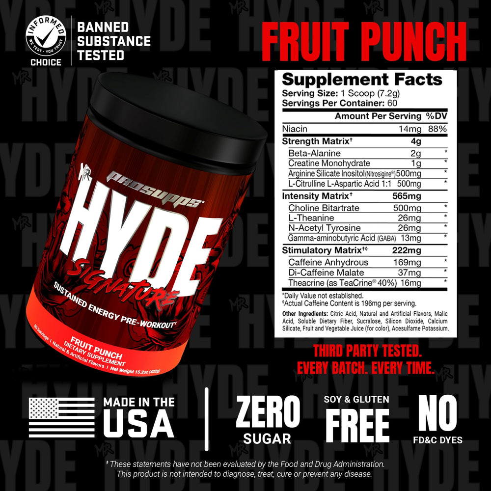 PROSUPPS Mr Hyde Signature powder being poured into a shaker