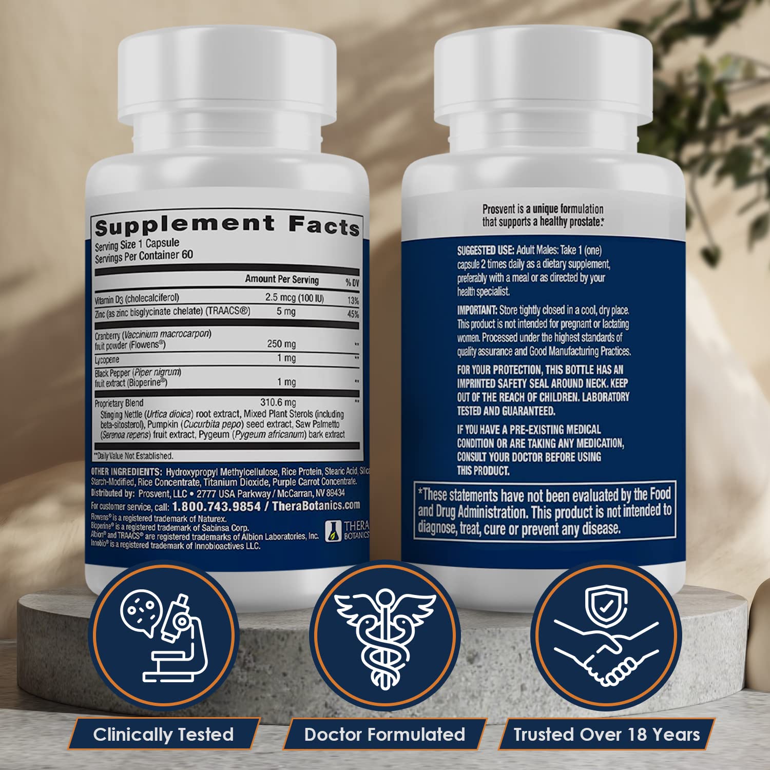 Prosvent saw palmetto capsule close-up highlighting natural prostate support ingredients.