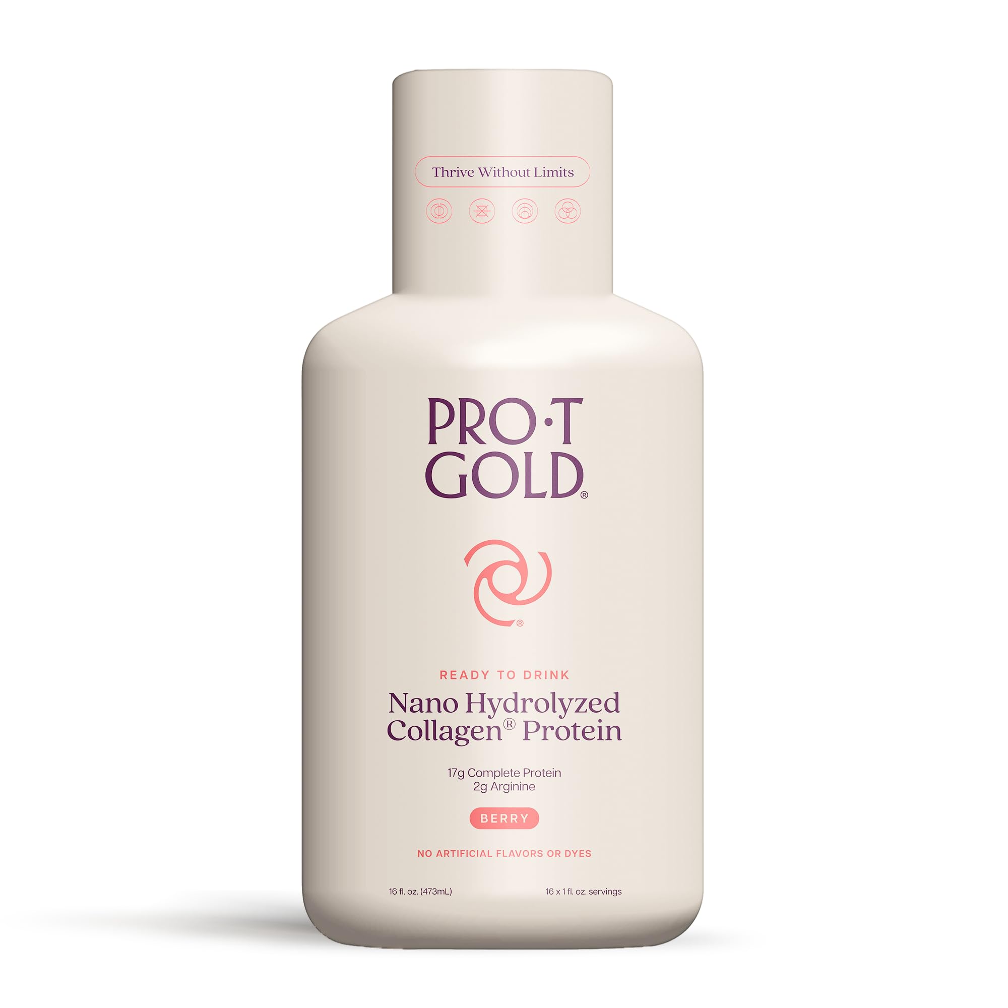 ProT Gold Berry Liquid Shot bottle for quick post-workout protein feeding