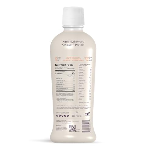 ProT Gold liquid collagen shot being poured for quick absorption on the go.