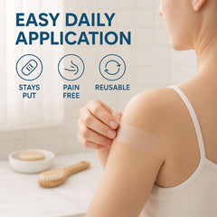 Protect Life scar tape precut sections demonstrate easy application for various scar sizes