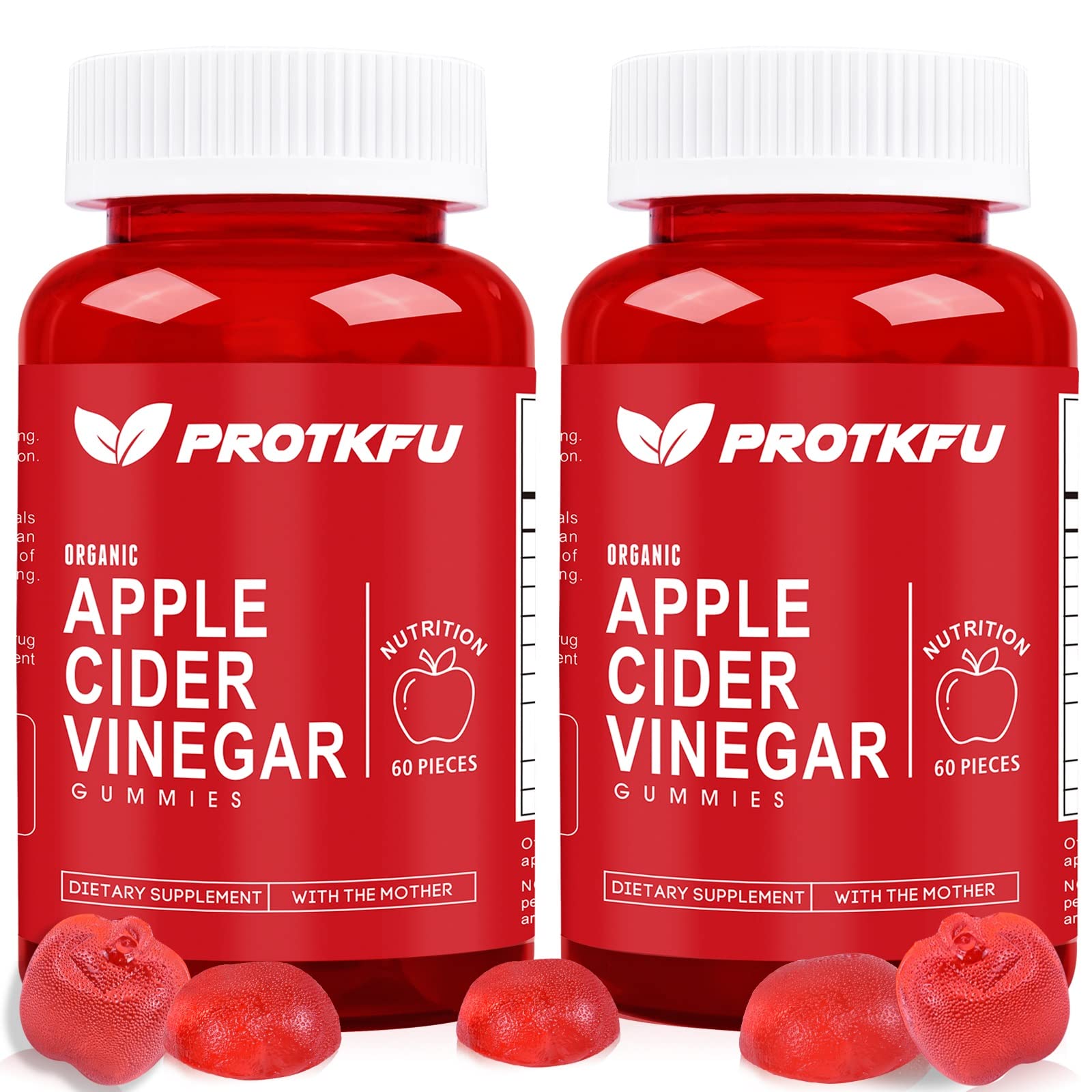 ProTKFU Apple Cider Vinegar Gummies bottle front for daily detox support.