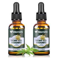 ProTKFU hemp oil bottle 2-pack for daily omega-3-6-9 support.