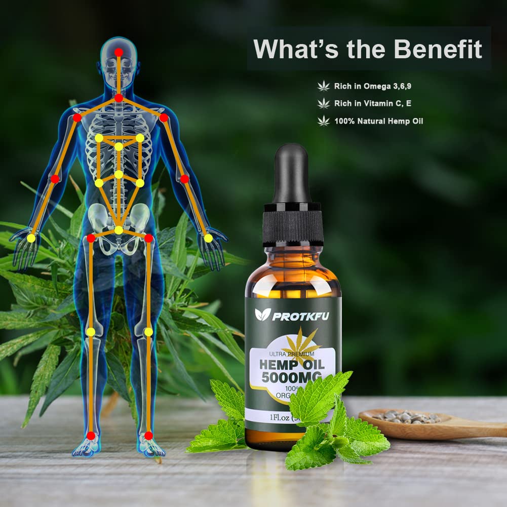 ProTKFU hemp oil pour shot illustrates easy dosing and use.