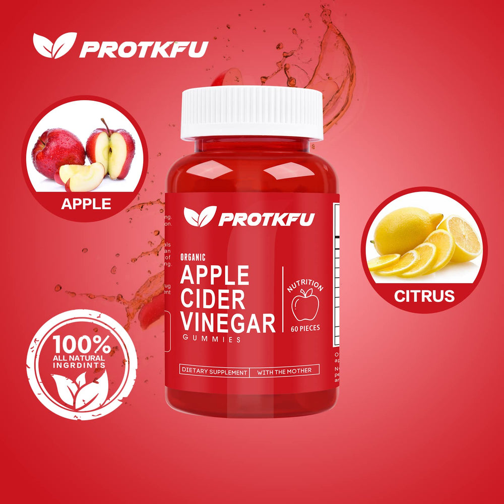 ProTKFU vegan gummies closeup highlighting natural apple flavor for enjoyable daily use.