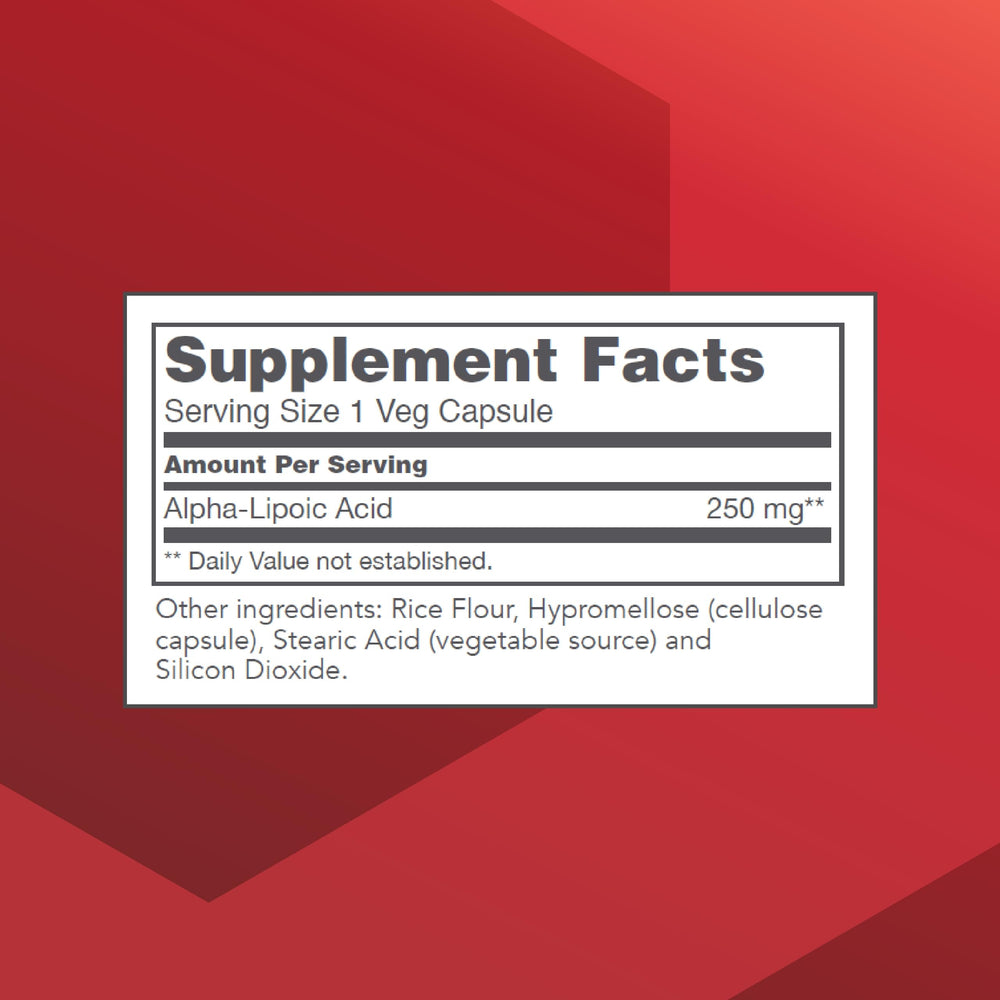 Close-up of PROTOCOL FOR LIFE BALANCE Alpha-Lipoic Acid capsules for convenient daily use