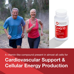 Protocol For Life Balance CoQ10 closeup highlights the softgel texture and quality.