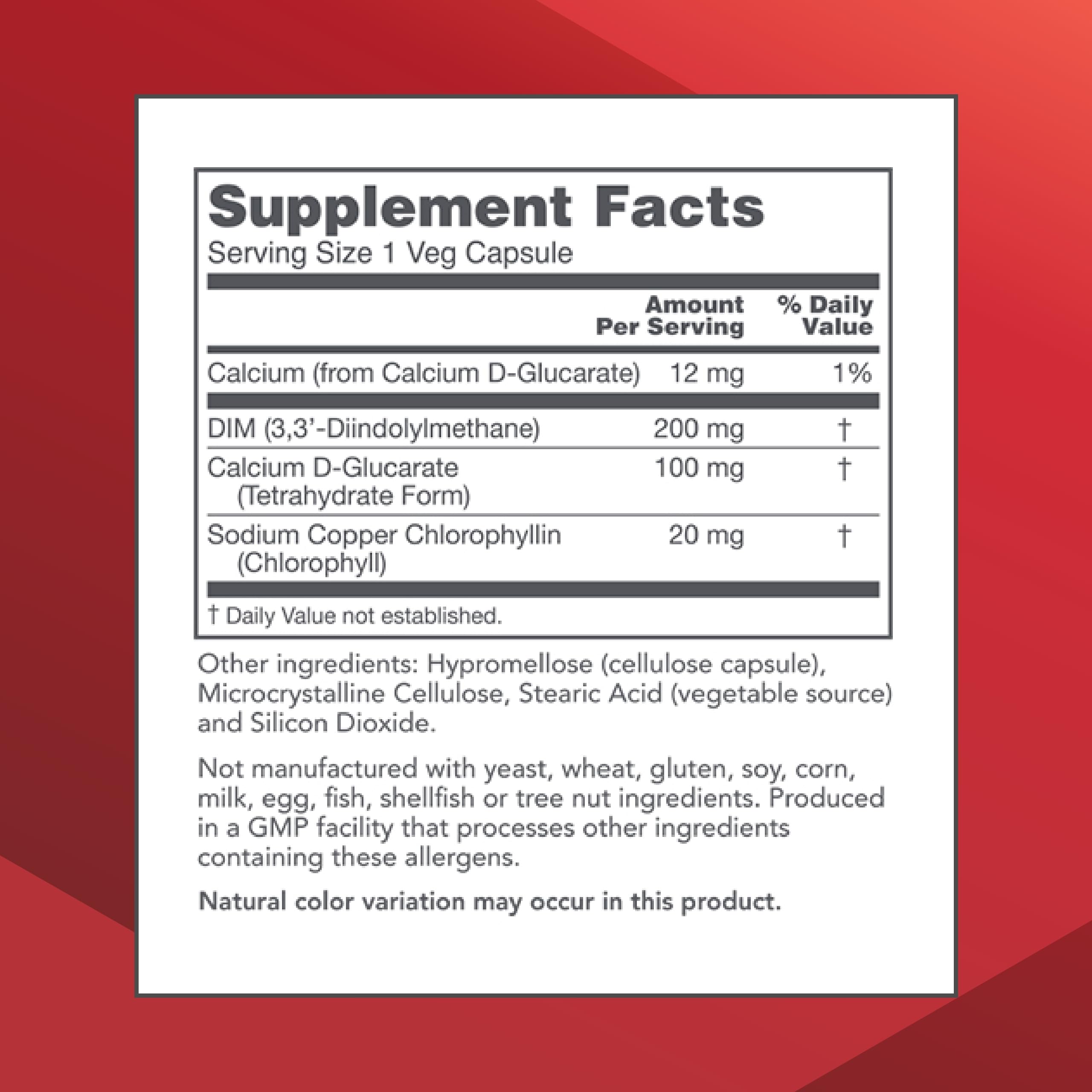 DIM 200 Plus capsules close-up highlighting compact veggie capsules for daily use