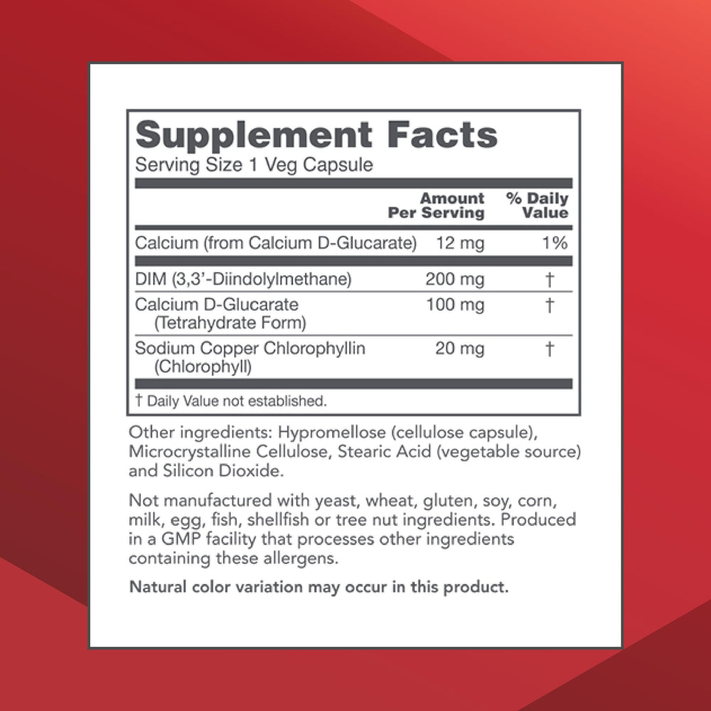 DIM 200 Plus capsules close-up highlighting compact veggie capsules for daily use