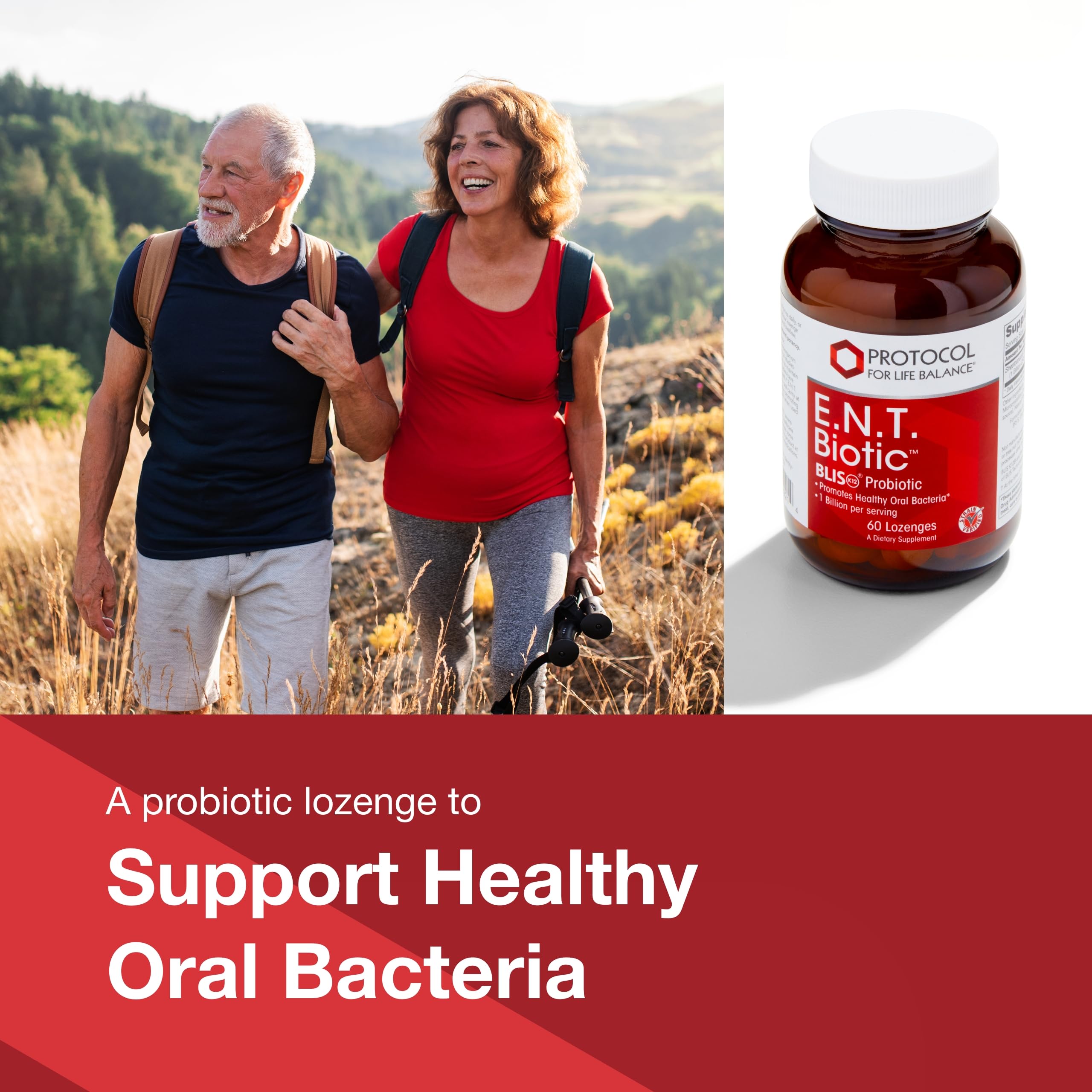 Protocol for Life Balance E.N.T. Biotic lozenge arrangement hints at two-lozenge servings for fresh breath