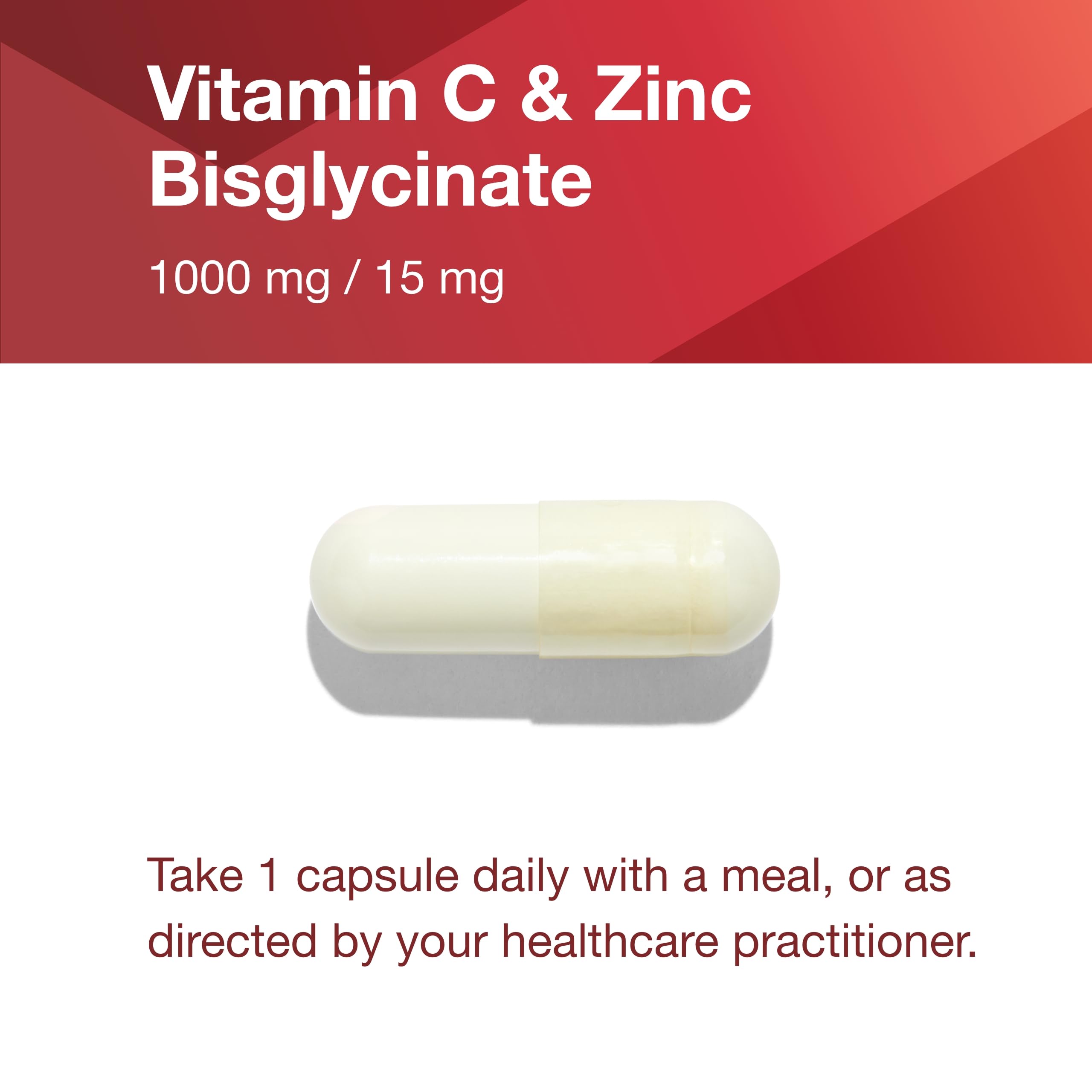 GMP seal on Protocol For Life Balance C-1000 + Zinc-15 packaging.