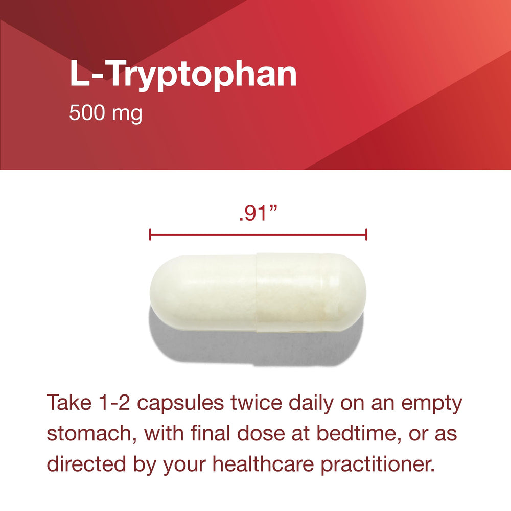 PROTOCOL FOR LIFE BALANCE L-Tryptophan 500mg GMP badge signals quality