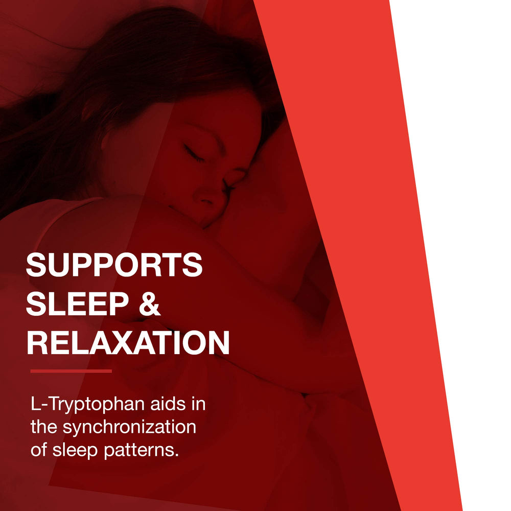PROTOCOL FOR LIFE BALANCE L-Tryptophan 500mg on shelf ready for daily routine