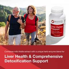 Protocol For Life Balance Liver Detox label highlighting vegan and dairy-free formula