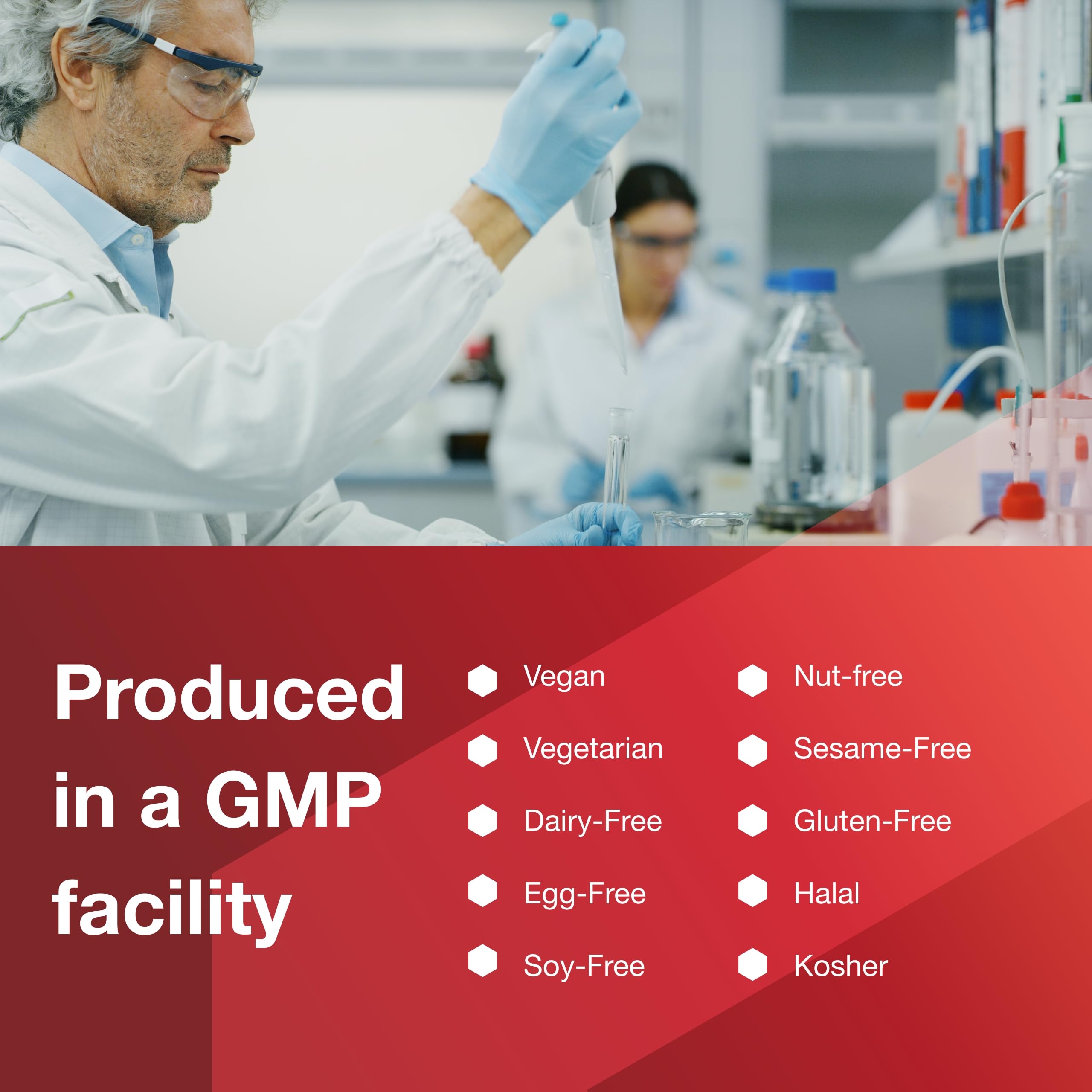 Seals indicate vegan, kosher, halal compatibility of Protocol Methyl B12