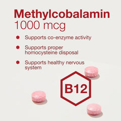 Front packaging view of Protocol For Life Balance Methyl B12 lozenges