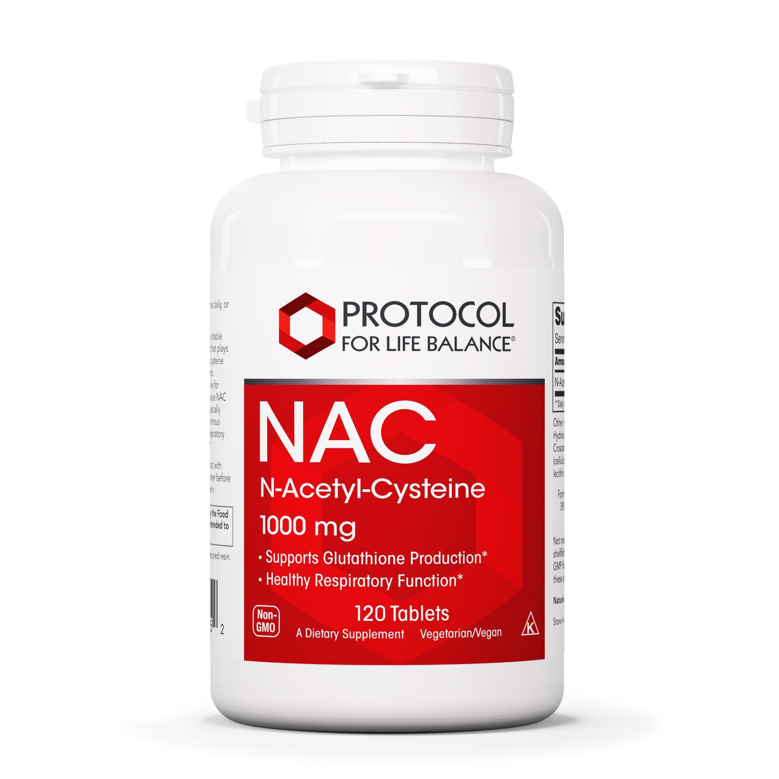 Protocol for Life Balance NAC 1000mg bottle with capsules may support glutathione production