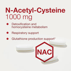 NAC bottle on wooden table showing compact daily supplement