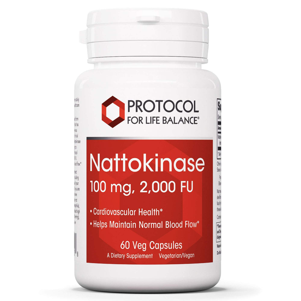 Protocol for Life Balance nattokinase bottle front—potential support for healthy circulation