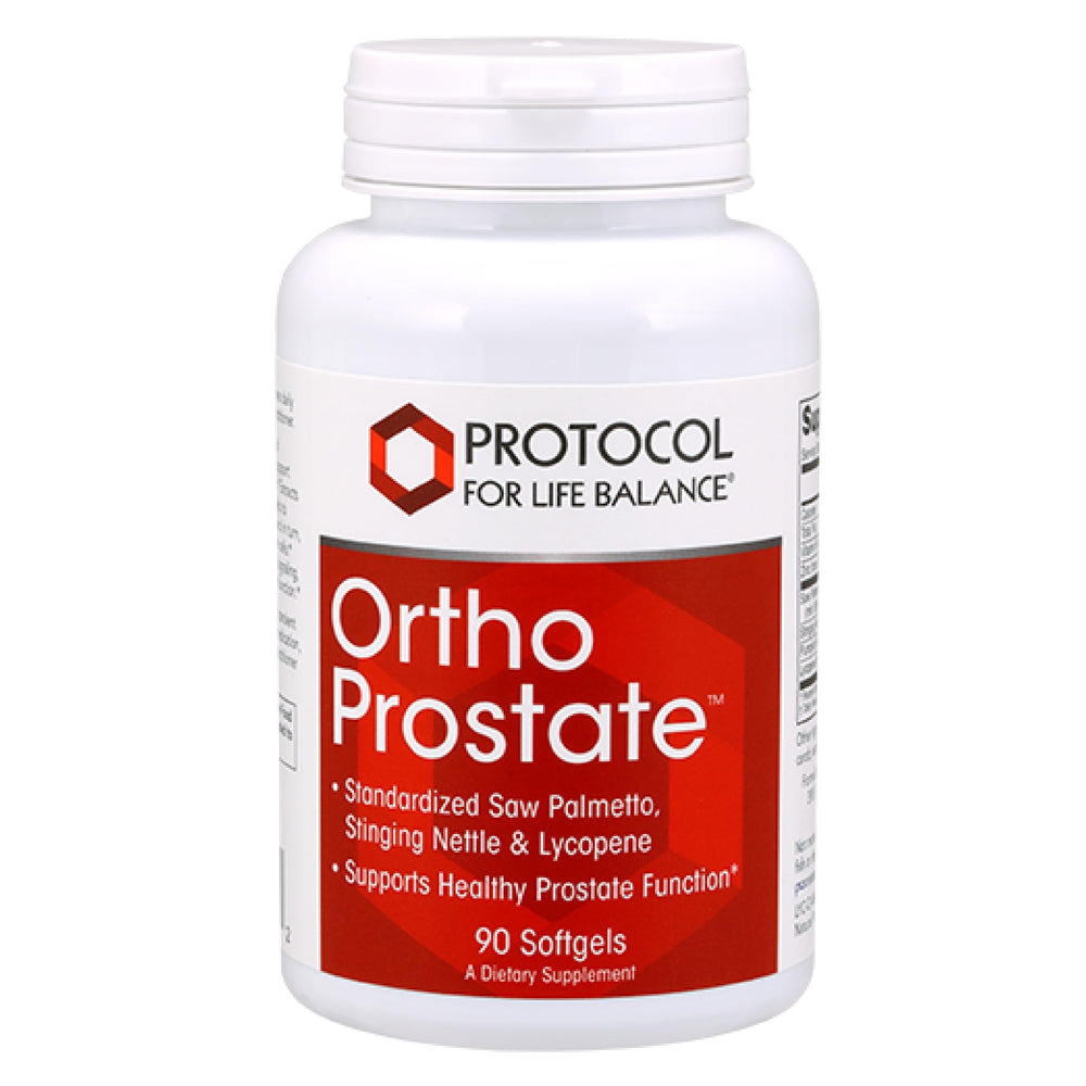 Protocol For Life Balance Ortho Prostate softgels bottle front for daily support.
