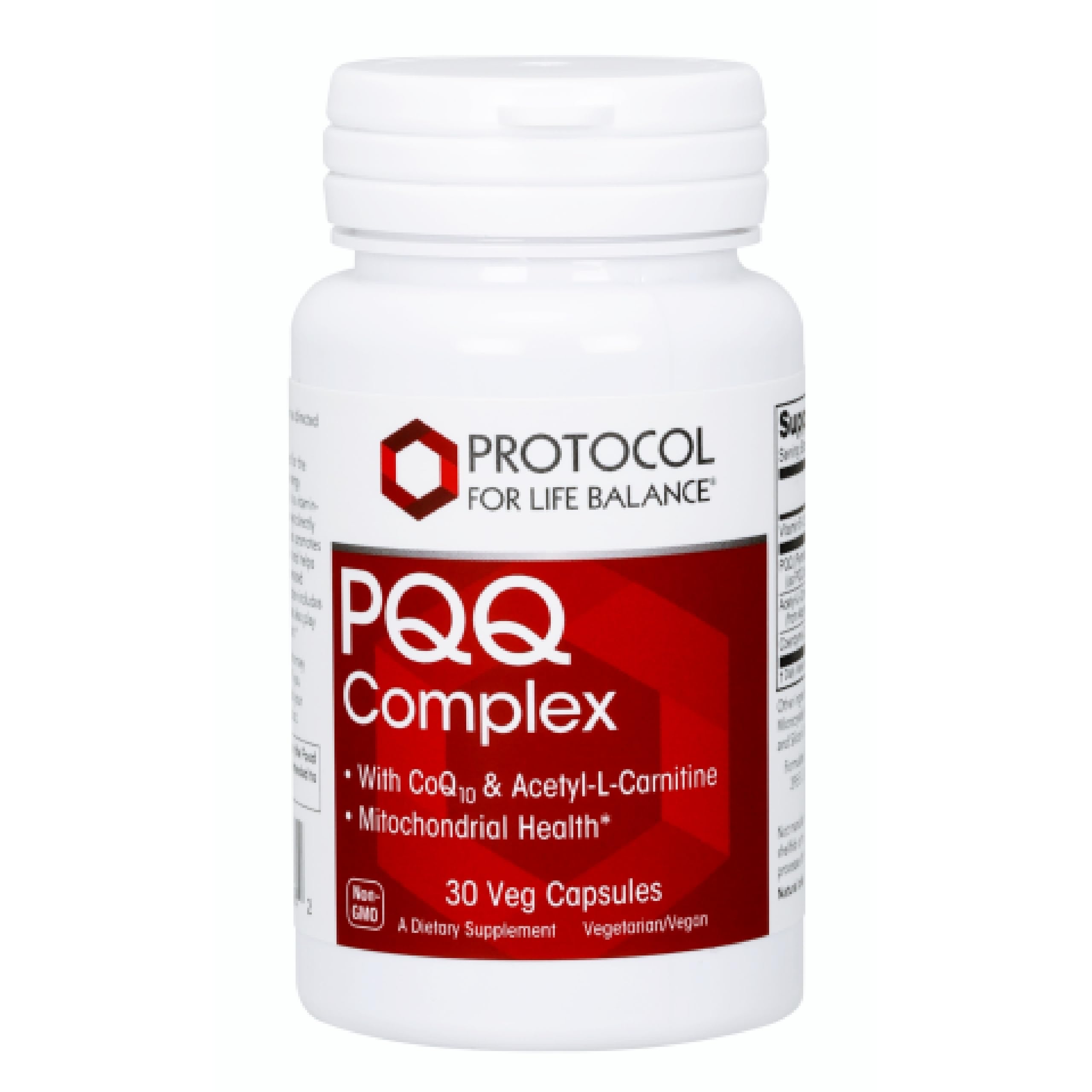 PROTOCOL FOR LIFE BALANCE PQQ Complex bottle front showing branding and packaging
