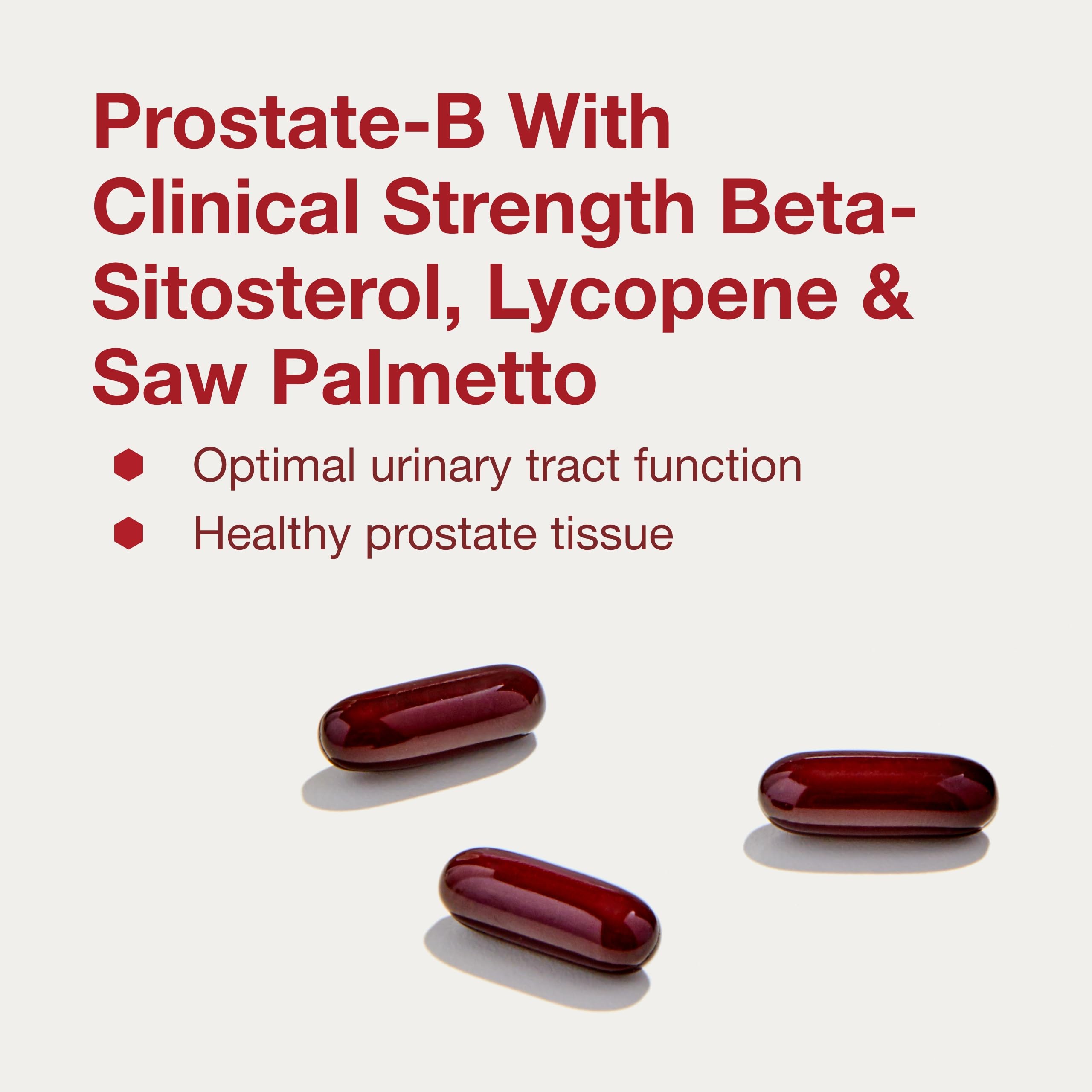 Prostate-B bottle with pills ready for daily routine.