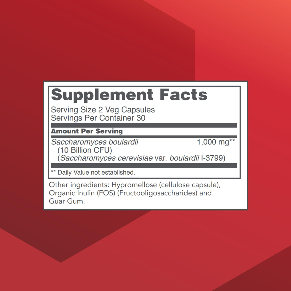 PROTOCOL FOR LIFE BALANCE Saccharomyces boulardii capsules highlighting 10 billion CFU