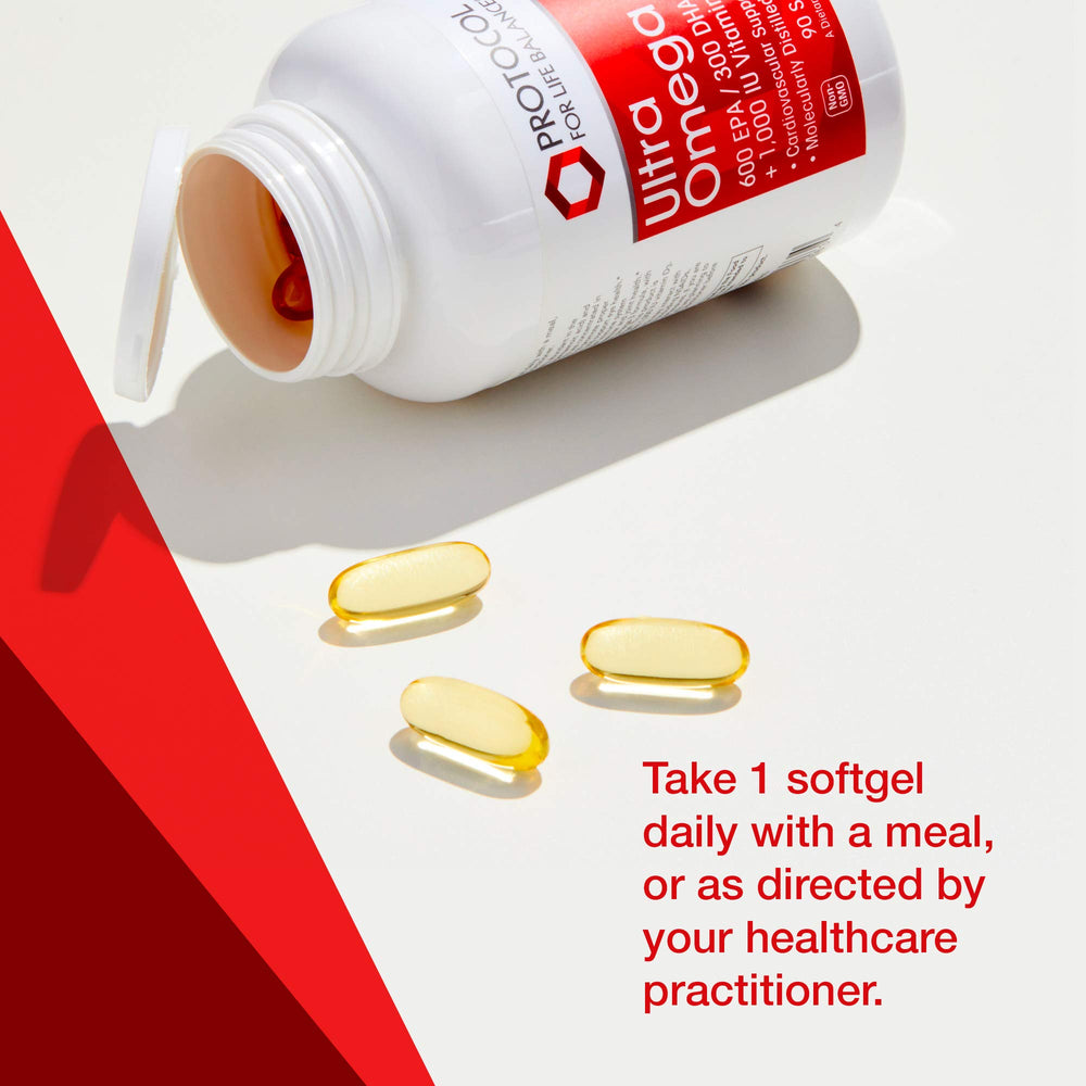 Protocol for Life Balance packaging highlighting non-GMO and halal certification.