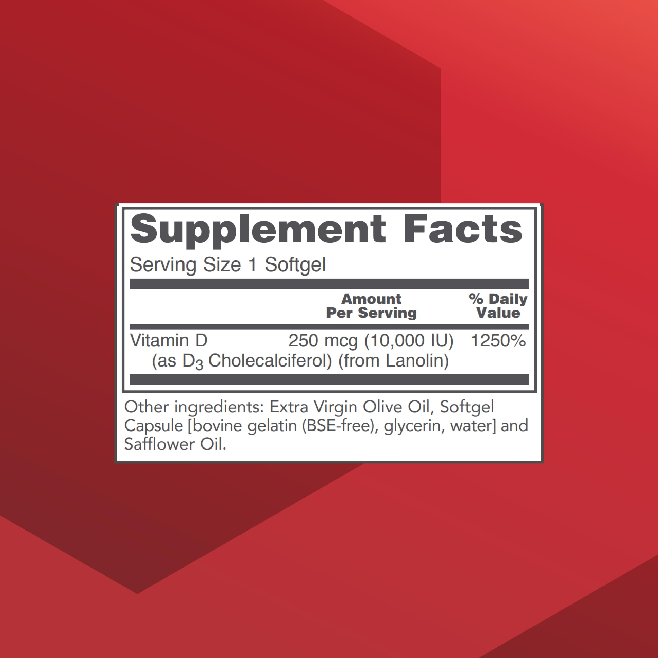 PROTOCOL FOR LIFE BALANCE Vitamin D3 softgels closeup shows daily wellness capsules.