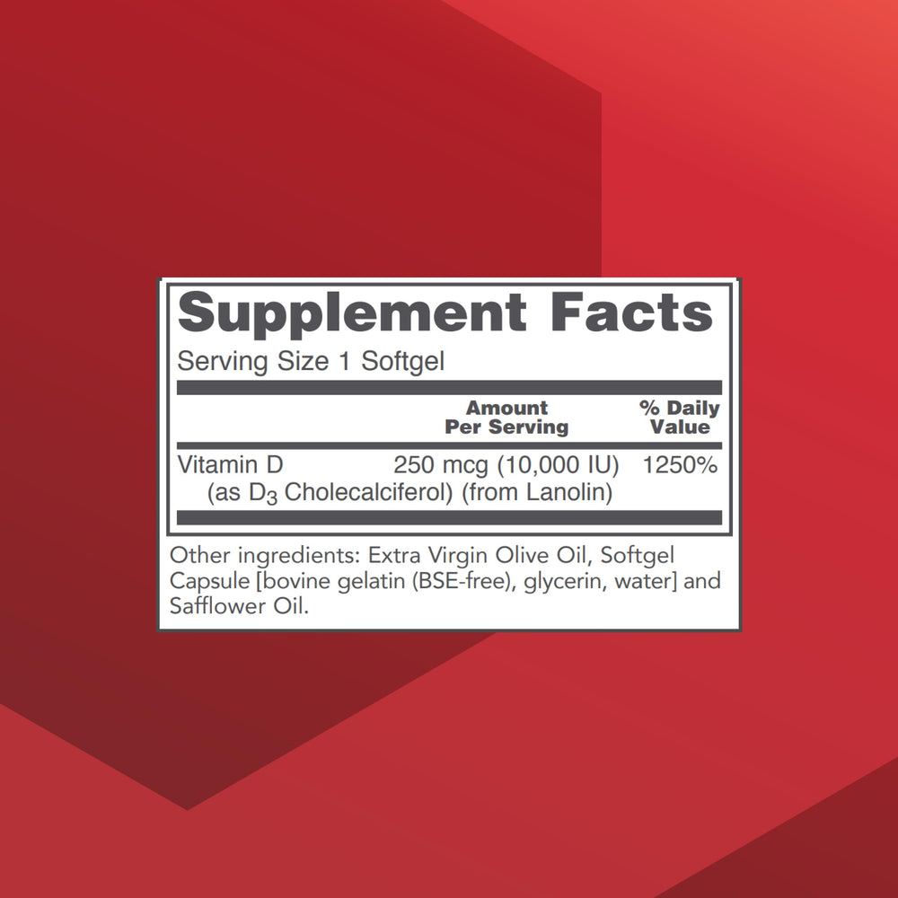 PROTOCOL FOR LIFE BALANCE Vitamin D3 softgels closeup shows daily wellness capsules.