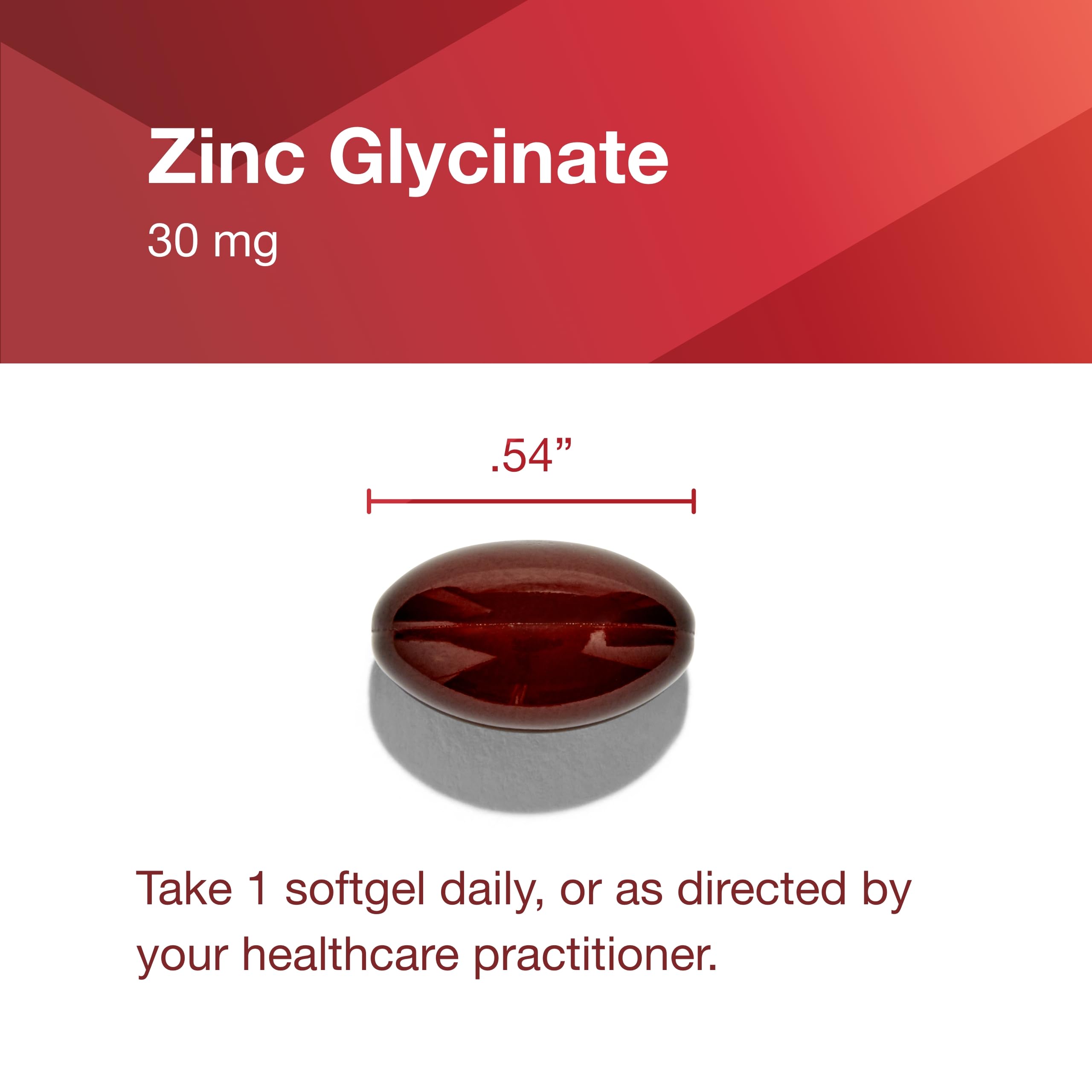 Protocol for Life Balance Zinc Glycinate 30mg taking softgel with a meal