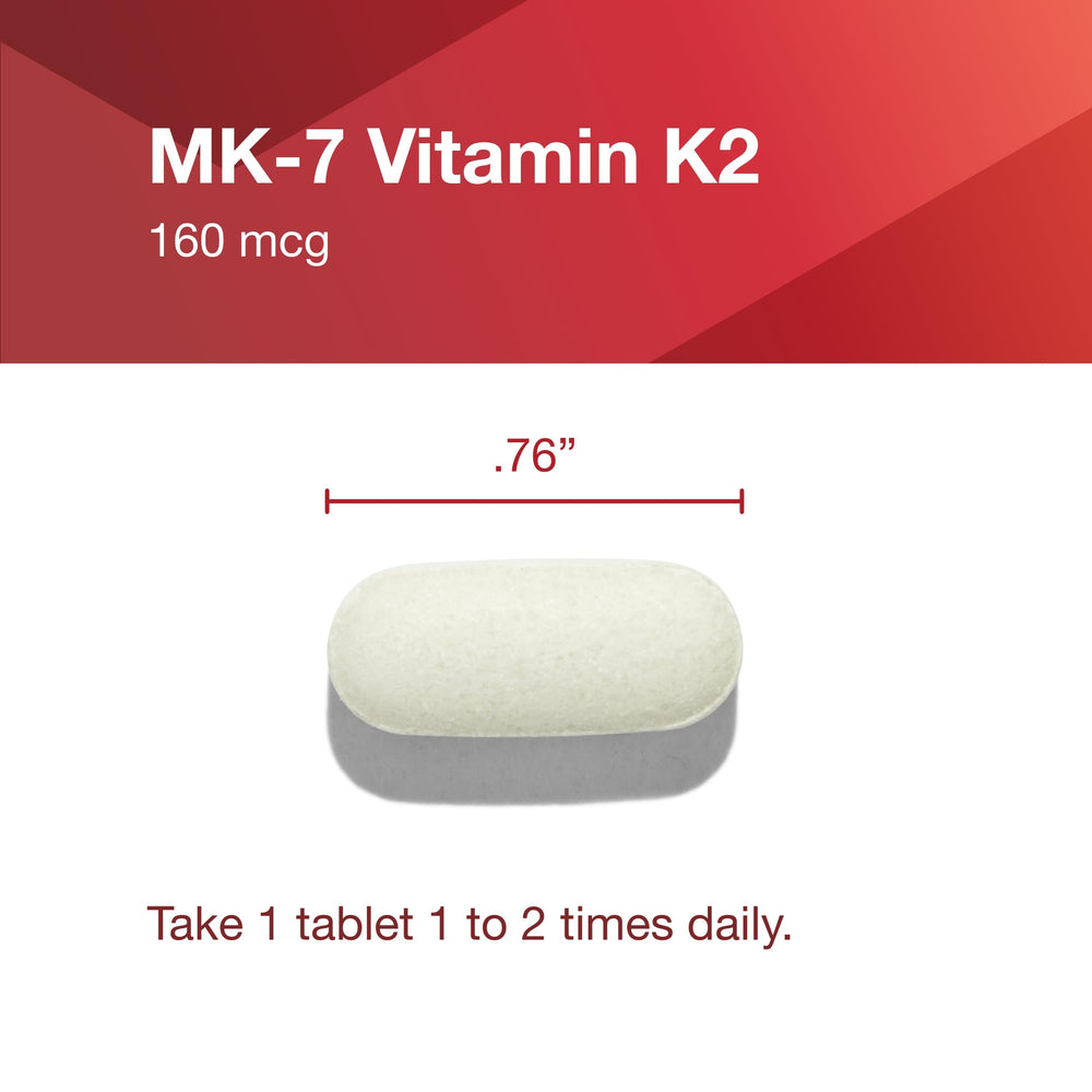 Non-GMO fermentation process highlighted on MK-7 bottle packaging.