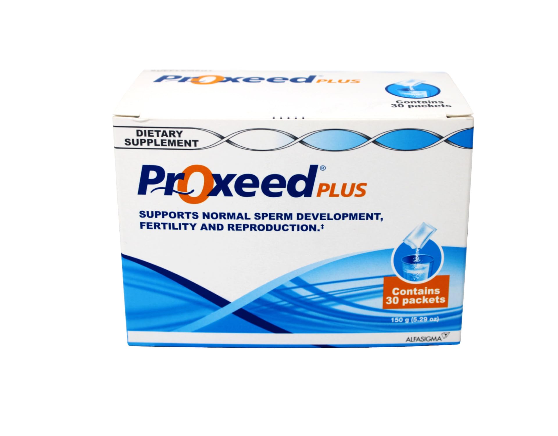 Proxeed Plus 30 bottle side label with dosage guidance for confidence.
