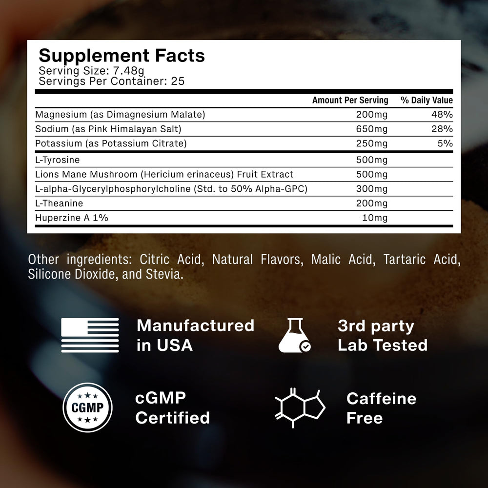 Glass of PRSNT mango hydration showing refreshing electrolyte drink