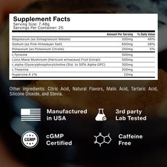 Glass of PRSNT mango hydration showing refreshing electrolyte drink