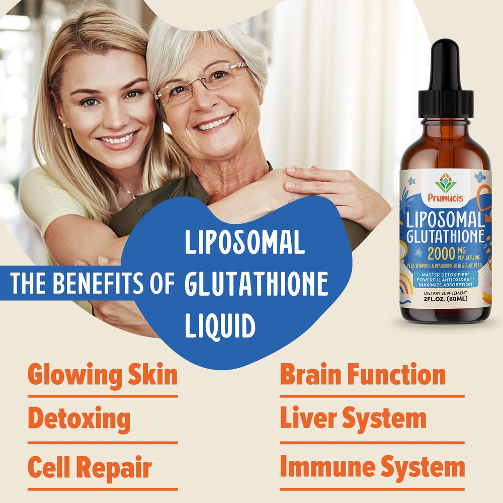 Prunucis liposomal glutathione liquid ingredients list for transparency.
