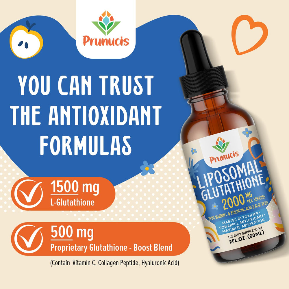 Prunucis liposomal glutathione liquid with hyaluronic acid supports skin hydration.
