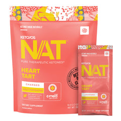 PRÜVIT Keto OS NAT Heart Tart packet ready to mix for a refreshing hydration boost.