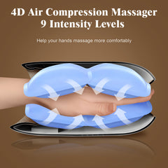Pryfey Hand Massager 9 modes display demonstrates customizable therapy options