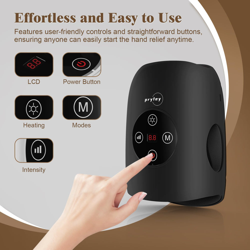 Pryfey Hand Massager designed for arthritis and carpal tunnel comfort.