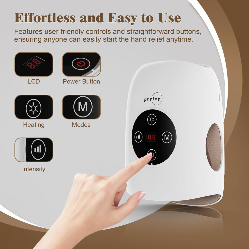 Pryfey Hand Massager 3000mAh battery life illustration for long cordless use