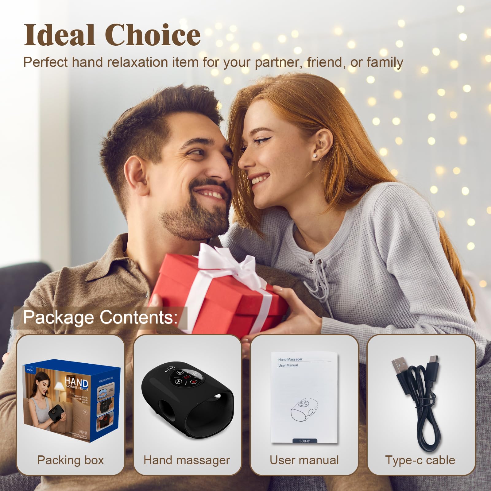 Pryfey Hand Massager gift-ready packaging for thoughtful gifting.